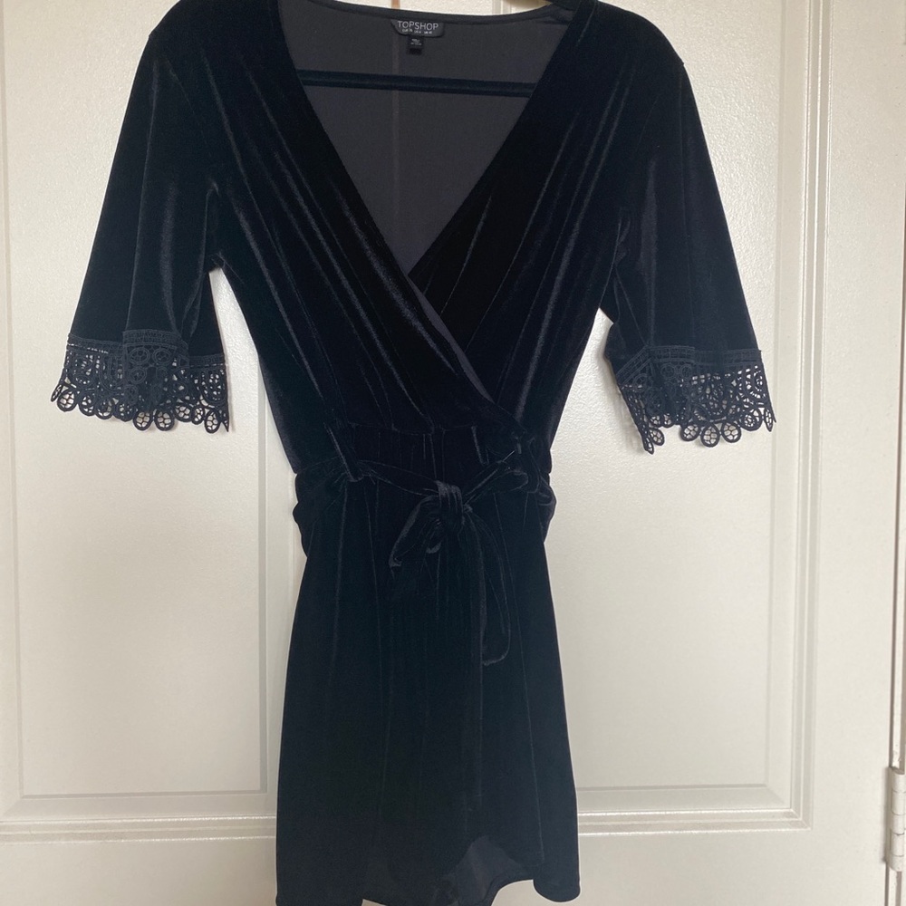 TOPSHOP Suede Romper